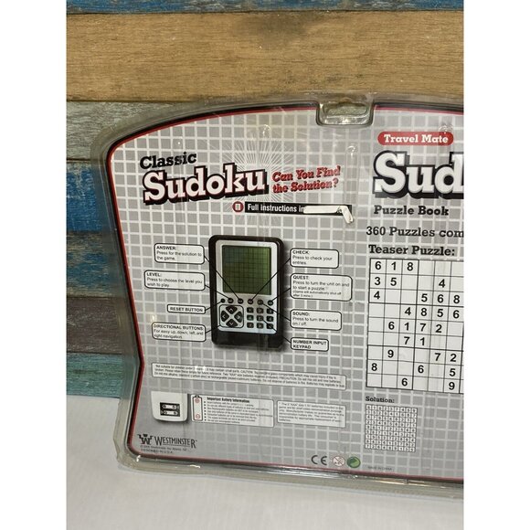 Sudoku Travel Mate Electronic Handheld Game & Puzzle Book New & Sealed - Picture 5 of 6